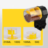 Maxbell Automatic Fish Feeder Newts Adjustable Self Feed Portable Vacation Feeder yellow
