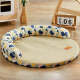 Maxbell Summer Cooling Dog Bed Summer Pet Mat Cooling Pets Nest for Dogs Puppy Kitten L and Green