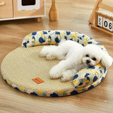 Maxbell Summer Cooling Dog Bed Summer Pet Mat Cooling Pets Nest for Dogs Puppy Kitten L and Green