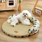 Maxbell Summer Cooling Dog Bed Summer Pet Mat Cooling Pets Nest for Dogs Puppy Kitten L and Green