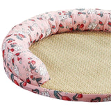 Maxbell Summer Cooling Dog Bed Summer Pet Mat Cooling Pets Nest for Dogs Puppy Kitten M and Pink