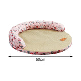 Maxbell Summer Cooling Dog Bed Summer Pet Mat Cooling Pets Nest for Dogs Puppy Kitten M and Pink