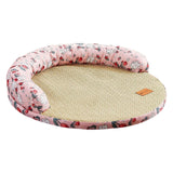 Maxbell Summer Cooling Dog Bed Summer Pet Mat Cooling Pets Nest for Dogs Puppy Kitten M and Pink