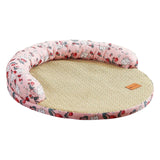 Maxbell Summer Cooling Dog Bed Summer Pet Mat Cooling Pets Nest for Dogs Puppy Kitten M and Pink