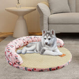 Maxbell Summer Cooling Dog Bed Summer Pet Mat Cooling Pets Nest for Dogs Puppy Kitten M and Pink