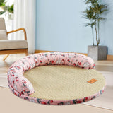 Maxbell Summer Cooling Dog Bed Summer Pet Mat Cooling Pets Nest for Dogs Puppy Kitten M and Pink