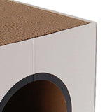 Maxbell Cardboard Cat House Hideaway Castle Scratcher Bed for Pet Gift Animals 32cmx32cmx32cm