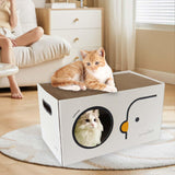 Maxbell Cardboard Cat House Hideaway Castle Scratcher Bed for Pet Gift Animals 54cmx30cmx30cm