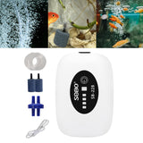 Maxbell Aquarium Air Pump Portable Powerful Air Pump for Moving Hydroponics Fish Tank 2 Outlets