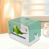 Maxbell Pet Bird Bath Box Budgerigar Parakeets Birdbath Cockatiel Parrot Bathing Tub green