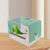 Maxbell Pet Bird Bath Box Budgerigar Parakeets Birdbath Cockatiel Parrot Bathing Tub green