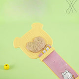 Maxbell Cat Strip Squeeze Spoon Portable Cat Stripe Snack Squeezer for Snack Feeding yellow