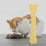 Maxbell Cat Strip Squeeze Spoon Portable Cat Stripe Snack Squeezer for Snack Feeding yellow
