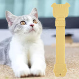 Maxbell Cat Strip Squeeze Spoon Portable Cat Stripe Snack Squeezer for Snack Feeding yellow