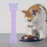 Maxbell Cat Strip Squeeze Spoon Portable Cat Stripe Snack Squeezer for Snack Feeding purple