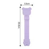 Maxbell Cat Strip Squeeze Spoon Portable Cat Stripe Snack Squeezer for Snack Feeding purple