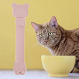 Maxbell Cat Strip Squeeze Spoon Portable Cat Stripe Snack Squeezer for Snack Feeding pink