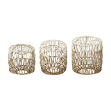 Maxbell Paper Rope Lampshade Boho Hanging Lamp Cover for Cafe Bedroom Kitchen Island 15cmx16.5cm