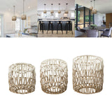 Maxbell Paper Rope Lampshade Boho Hanging Lamp Cover for Cafe Bedroom Kitchen Island 15cmx16.5cm