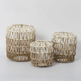 Maxbell Paper Rope Lampshade Boho Hanging Lamp Cover for Cafe Bedroom Kitchen Island 15cmx16.5cm