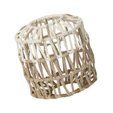Maxbell Paper Rope Lampshade Boho Hanging Lamp Cover for Cafe Bedroom Kitchen Island 15cmx16.5cm