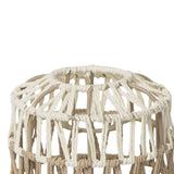 Maxbell Paper Rope Lampshade Boho Hanging Lamp Cover for Cafe Bedroom Kitchen Island 15cmx16.5cm