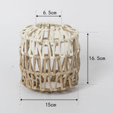 Maxbell Paper Rope Lampshade Boho Hanging Lamp Cover for Cafe Bedroom Kitchen Island 15cmx16.5cm