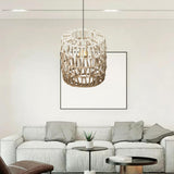 Maxbell Paper Rope Lampshade Boho Hanging Lamp Cover for Cafe Bedroom Kitchen Island 17.5cmx19.5cm