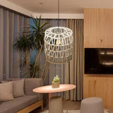 Maxbell Paper Rope Lampshade Boho Hanging Lamp Cover for Cafe Bedroom Kitchen Island 17.5cmx19.5cm