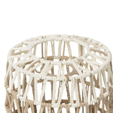 Maxbell Paper Rope Lampshade Boho Hanging Lamp Cover for Cafe Bedroom Kitchen Island 17.5cmx19.5cm