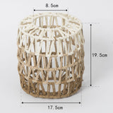 Maxbell Paper Rope Lampshade Boho Hanging Lamp Cover for Cafe Bedroom Kitchen Island 17.5cmx19.5cm