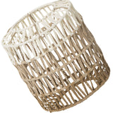 Maxbell Paper Rope Lampshade Boho Hanging Lamp Cover for Cafe Bedroom Kitchen Island 21cmx23.5cm