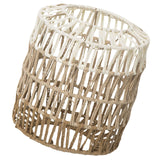 Maxbell Paper Rope Lampshade Boho Hanging Lamp Cover for Cafe Bedroom Kitchen Island 21cmx23.5cm
