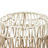 Maxbell Paper Rope Lampshade Boho Hanging Lamp Cover for Cafe Bedroom Kitchen Island 21cmx23.5cm