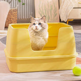Maxbell Cat Litter Box Portable Cat Sand Basin Pet Supplies Open Top Cat Litter Tray