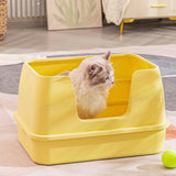 Maxbell Cat Litter Box Portable Cat Sand Basin Pet Supplies Open Top Cat Litter Tray