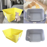 Maxbell Cat Litter Box Cats Sand Basin Cat Sand Box Easy to Clean Jumbo Litter Box
