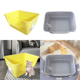 Maxbell Cat Litter Box Cats Sand Basin Cat Sand Box Easy to Clean Jumbo Litter Box