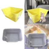 Maxbell Cat Litter Box Cats Sand Basin Cat Sand Box Easy to Clean Jumbo Litter Box