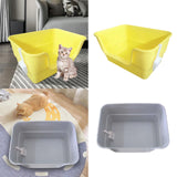 Maxbell Cat Litter Box Cats Sand Basin Cat Sand Box Easy to Clean Jumbo Litter Box