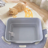 Maxbell Cat Litter Box Cats Sand Basin Cat Sand Box Easy to Clean Jumbo Litter Box