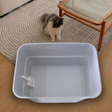Maxbell Cat Litter Box Cats Sand Basin Cat Sand Box Easy to Clean Jumbo Litter Box