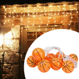 Maxbell Sports Ball Theme Lights Practical String Light for Backyard Walkway Birthday Basketball