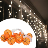 Maxbell Sports Ball Theme Lights Practical String Light for Backyard Walkway Birthday Basketball