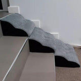 Maxbell Dog Stairs Ramp Portable Extra Wide Nonslip 2 Tiers for Indoor High Bed Sofa Grey