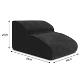 Maxbell Dog Stairs Ramp Portable Extra Wide Nonslip 2 Tiers for Indoor High Bed Sofa Black