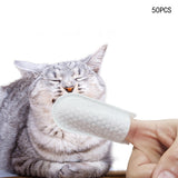 Maxbell Pet Finger Wipe for Indoor Cats Clean Pet Oral Cleaning Supplies 50 Tablet