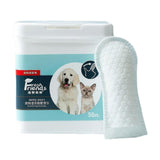Maxbell Pet Finger Wipe for Indoor Cats Clean Pet Oral Cleaning Supplies 50 Tablet