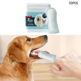 Maxbell Pet Finger Wipe for Indoor Cats Clean Pet Oral Cleaning Supplies 50 Tablet