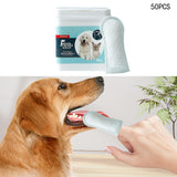 Maxbell Pet Finger Wipe for Indoor Cats Clean Pet Oral Cleaning Supplies 50 Tablet